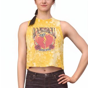 Ladies' Sleeveless Graphic Crop Muscle Tee